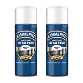 2X Hammerite Smooth White Spray Paint 400ml Spray Paint